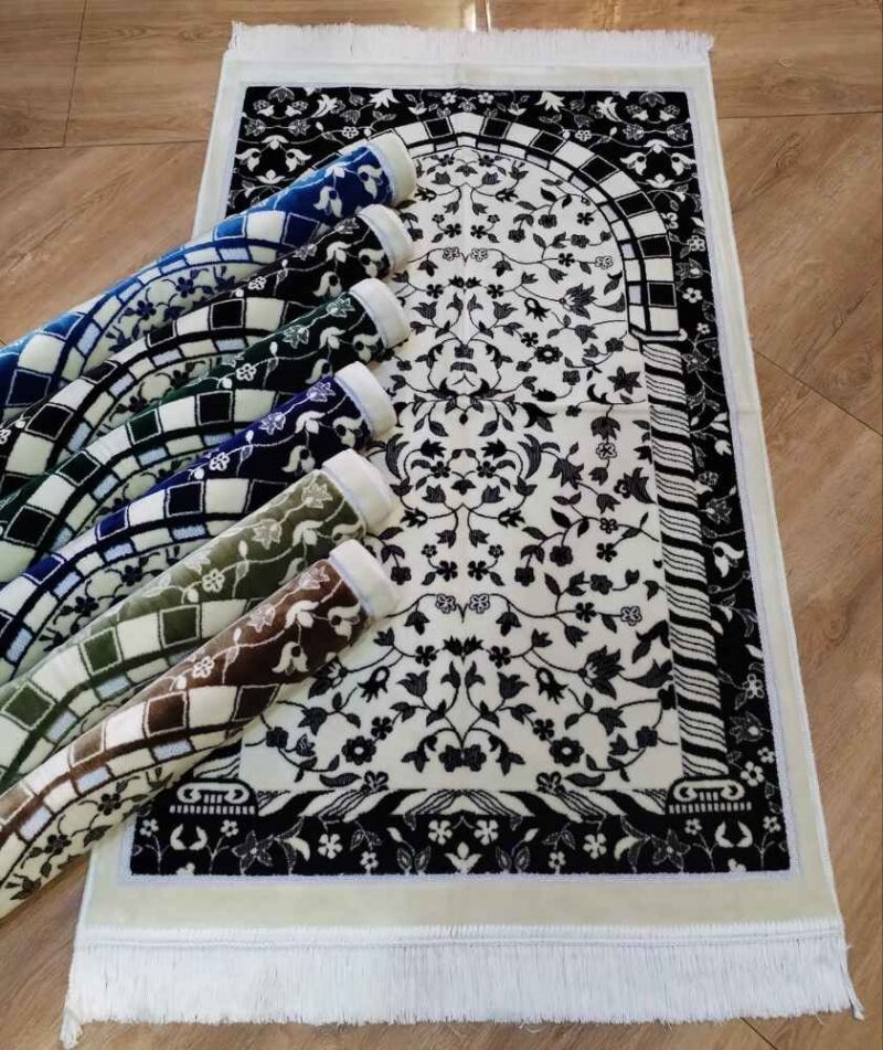 Prayer Mat Silver Zari Cutwork-1 - Image 3